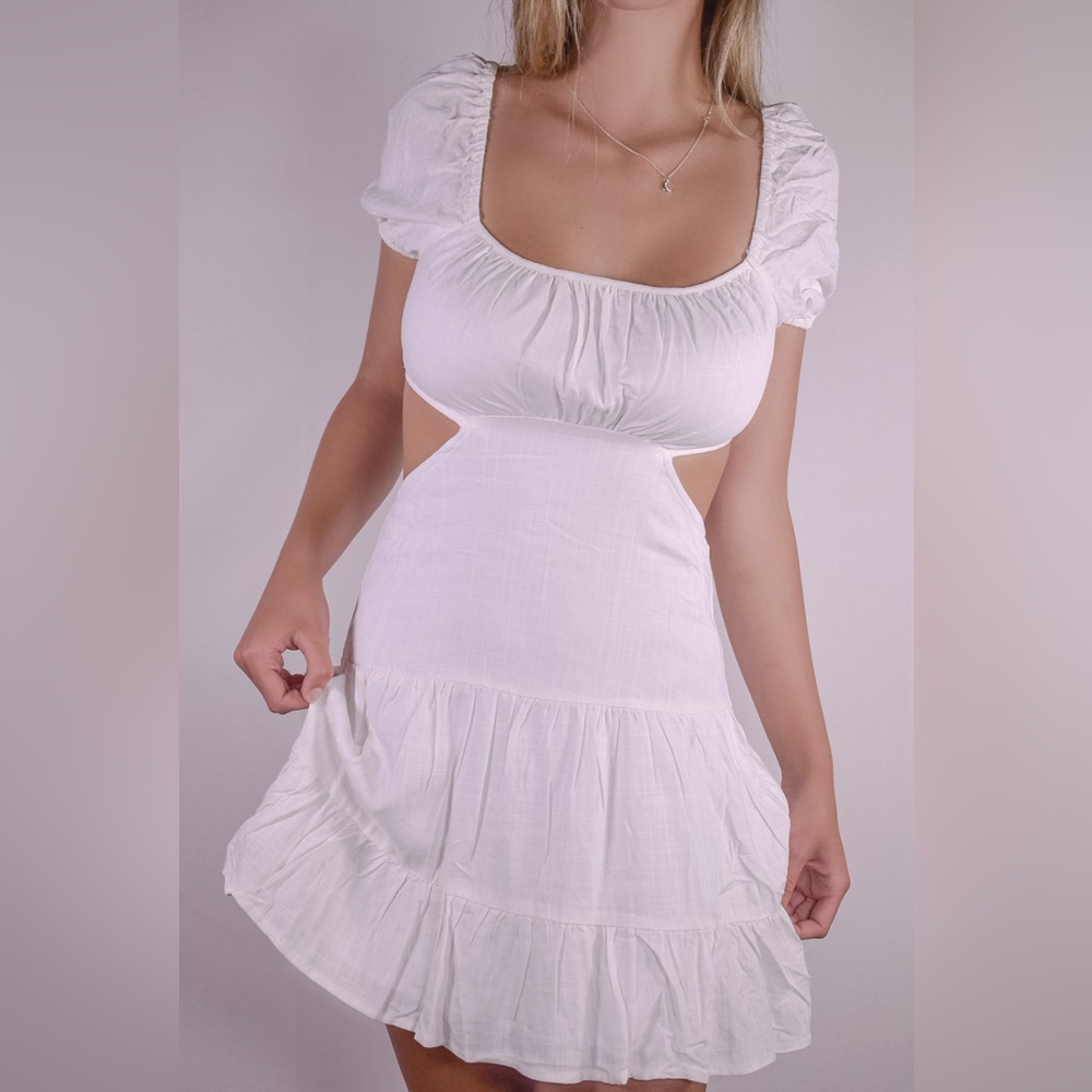 NWT Cotton Candy La white cutout dress